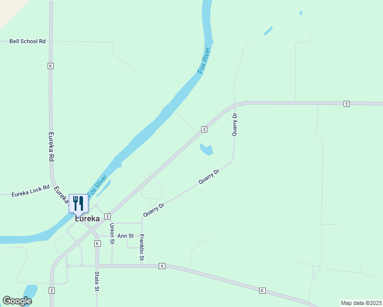 map of restaurants, bars, coffee shops, grocery stores, and more near 3262 County Road E in Eureka
