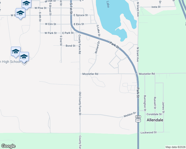 map of restaurants, bars, coffee shops, grocery stores, and more near 2600 Mostetler Road in Harrison