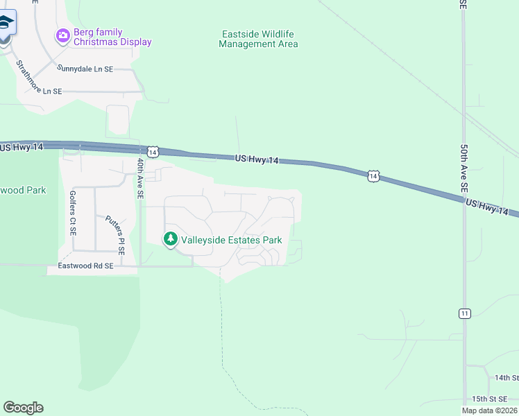 map of restaurants, bars, coffee shops, grocery stores, and more near 1003 Falcon Road Southeast in Rochester