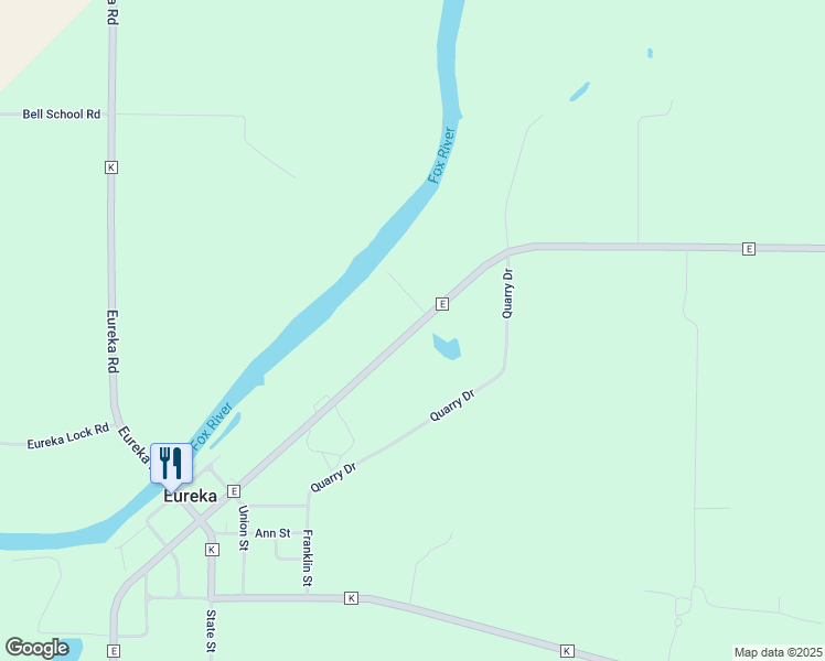 map of restaurants, bars, coffee shops, grocery stores, and more near 3262 County Road E in Eureka