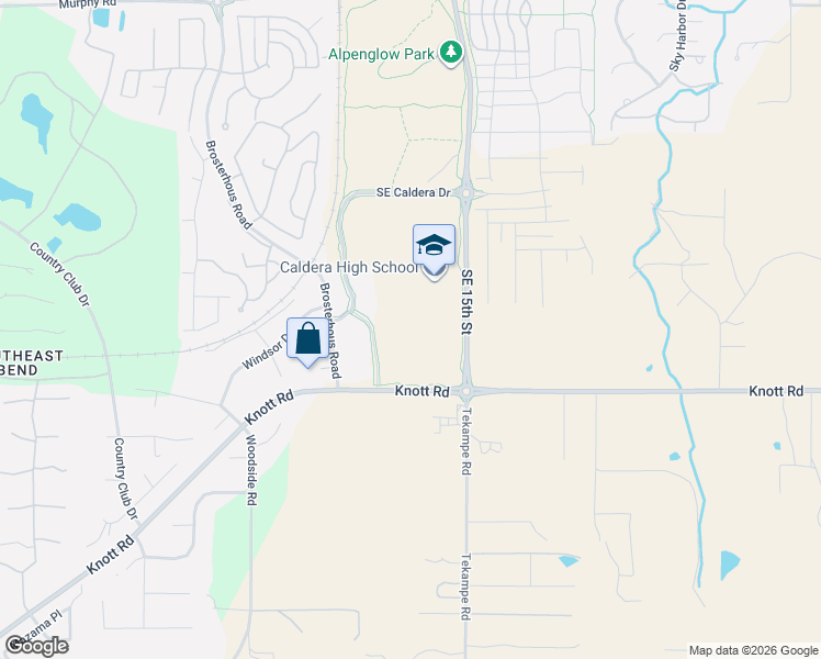 map of restaurants, bars, coffee shops, grocery stores, and more near 60925 15th Street in Bend