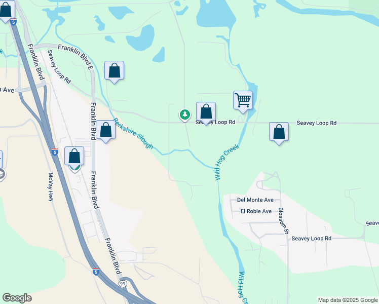 map of restaurants, bars, coffee shops, grocery stores, and more near 34018 Seavey Loop Road in Eugene