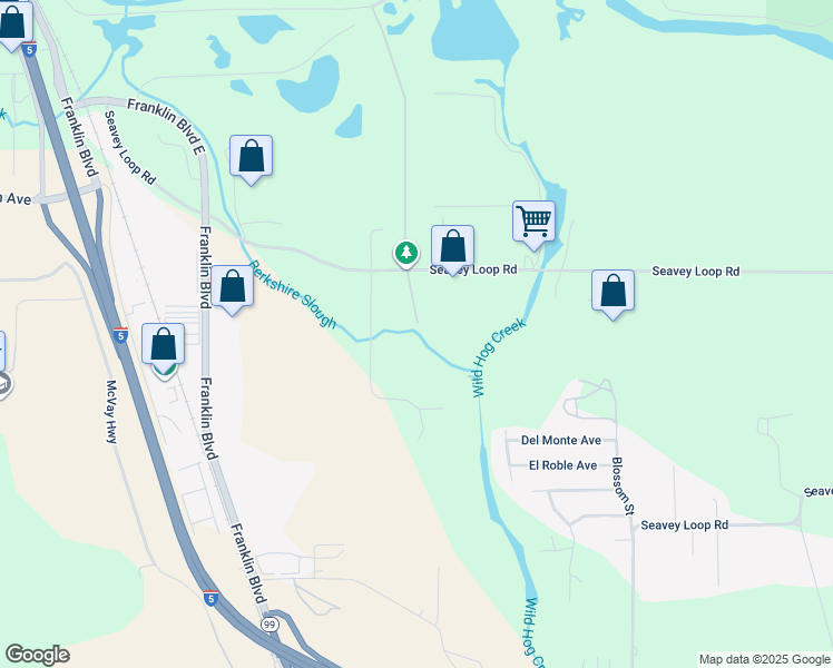 map of restaurants, bars, coffee shops, grocery stores, and more near 34018 Seavey Loop Road in Eugene