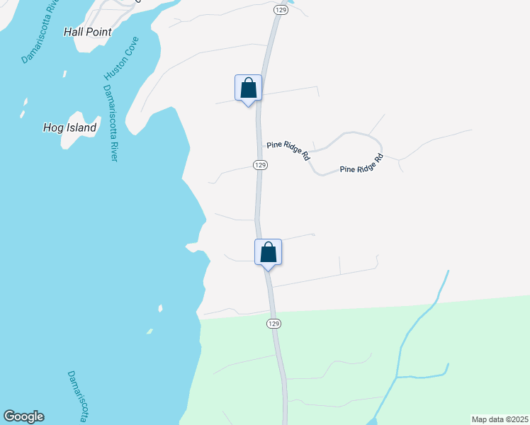map of restaurants, bars, coffee shops, grocery stores, and more near 334 Bristol Road in Damariscotta