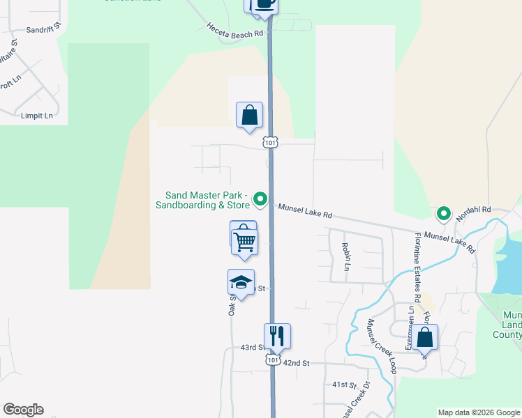 map of restaurants, bars, coffee shops, grocery stores, and more near 4981 U.S. 101 in Florence