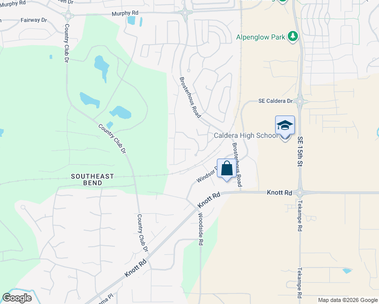 map of restaurants, bars, coffee shops, grocery stores, and more near 60901 Brosterhous Road in Bend