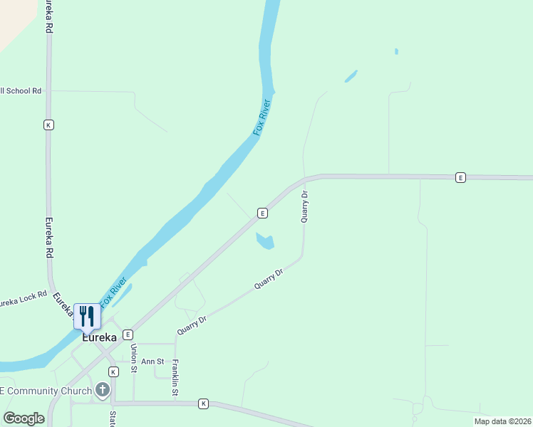 map of restaurants, bars, coffee shops, grocery stores, and more near 3261 County Road E in Eureka