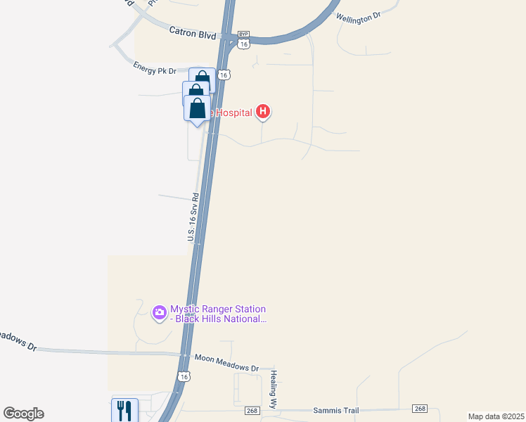 map of restaurants, bars, coffee shops, grocery stores, and more near Healing Way in Silver City