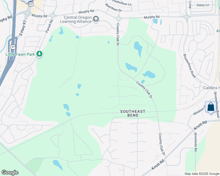 map of restaurants, bars, coffee shops, grocery stores, and more near 20381 Tailblock Road in Bend