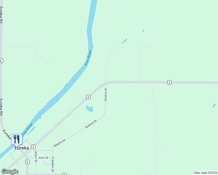 map of restaurants, bars, coffee shops, grocery stores, and more near 3290 Quarry Drive in Omro