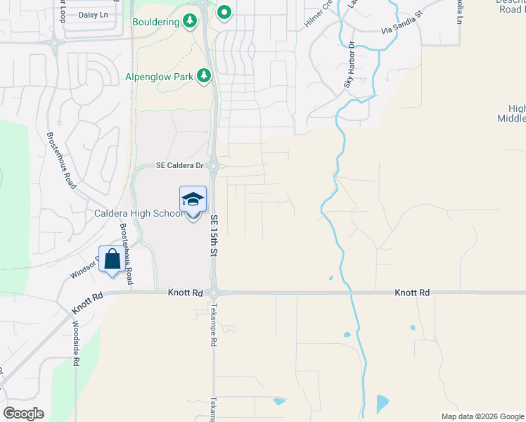 map of restaurants, bars, coffee shops, grocery stores, and more near 60802 15th Street in Bend