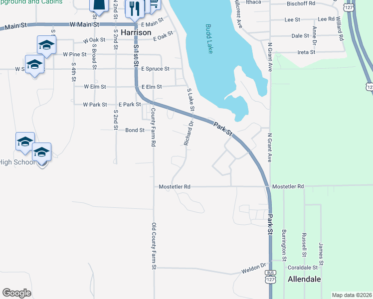 map of restaurants, bars, coffee shops, grocery stores, and more near 895 Richard Drive in Harrison