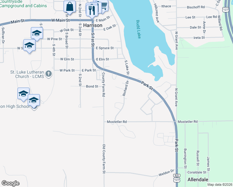 map of restaurants, bars, coffee shops, grocery stores, and more near 115 Bond Street in Harrison