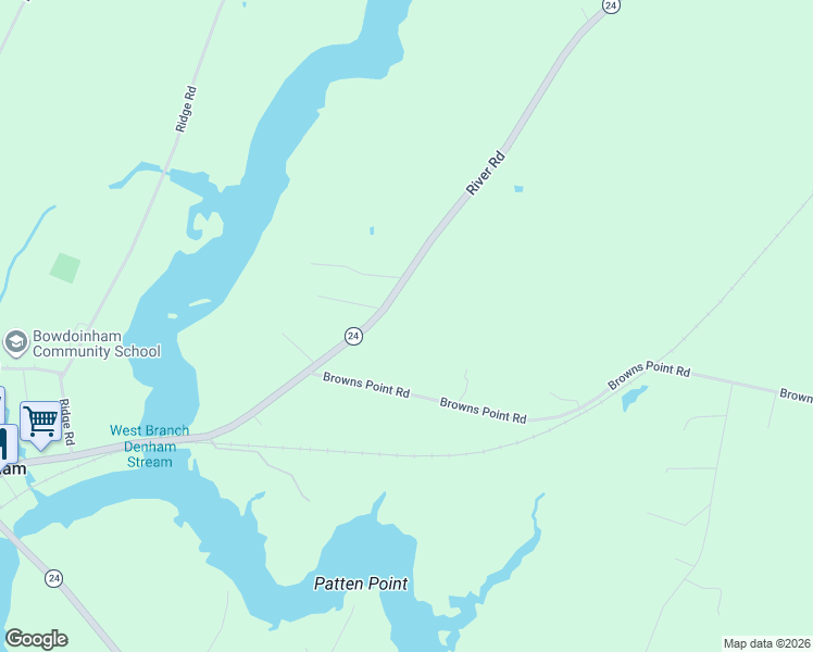 map of restaurants, bars, coffee shops, grocery stores, and more near 211 Maine 24 in Bowdoinham