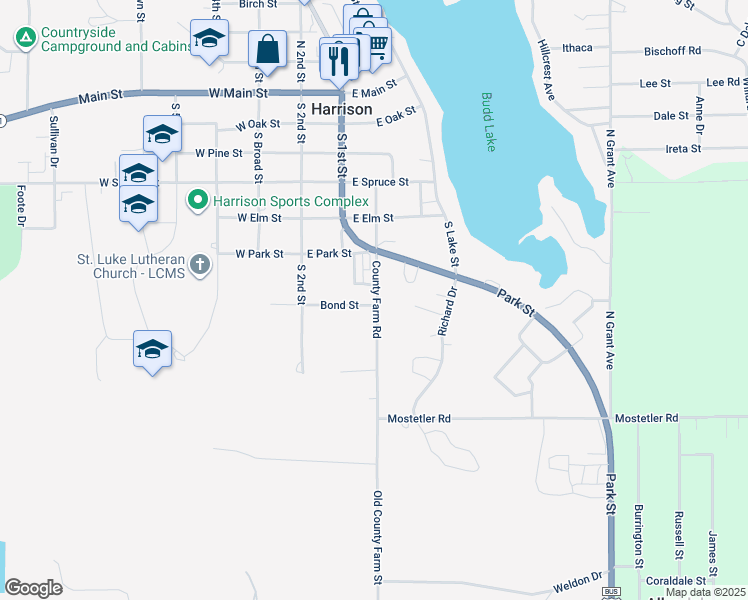 map of restaurants, bars, coffee shops, grocery stores, and more near 115 Bond Street in Harrison