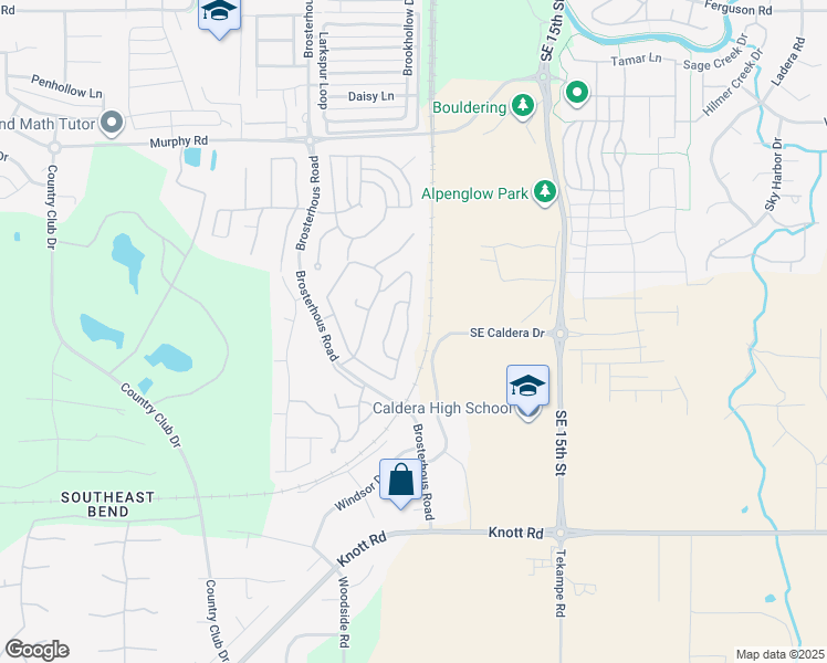 map of restaurants, bars, coffee shops, grocery stores, and more near 61000 Brosterhous Road in Bend