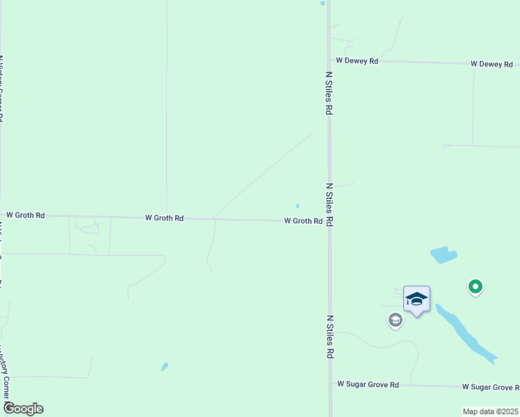 map of restaurants, bars, coffee shops, grocery stores, and more near 2400-2676 West Groth Road in Mason County