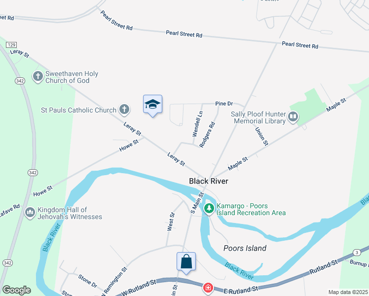 map of restaurants, bars, coffee shops, grocery stores, and more near 102 Beaumont Avenue in Black River