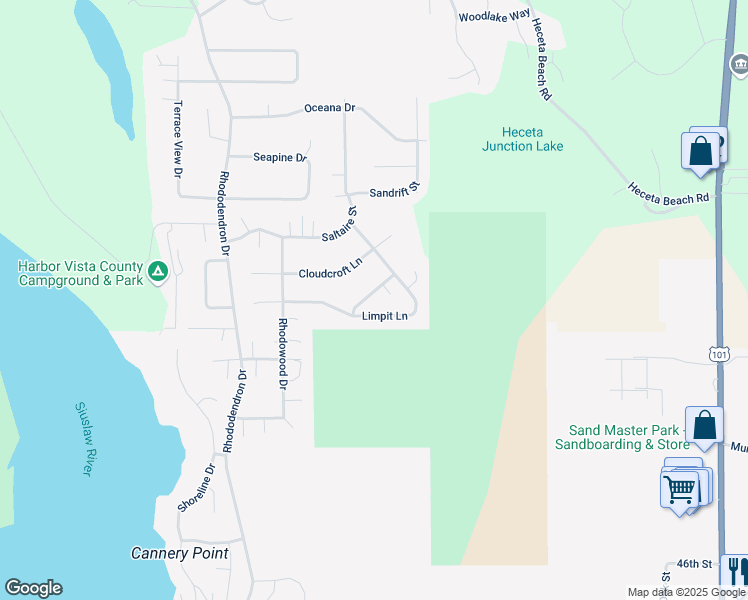 map of restaurants, bars, coffee shops, grocery stores, and more near 87657 Woodmere Street West in Florence