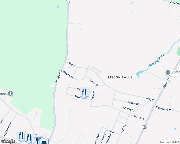 map of restaurants, bars, coffee shops, grocery stores, and more near 18 Spear Street in Lisbon