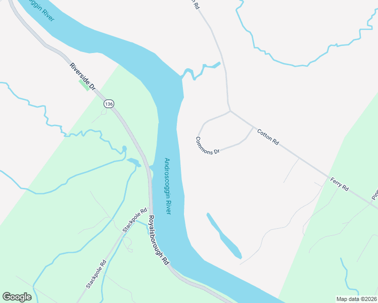 map of restaurants, bars, coffee shops, grocery stores, and more near 9 Commons Drive in Lewiston