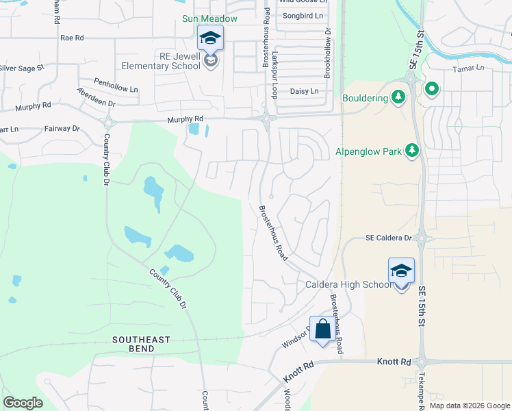 map of restaurants, bars, coffee shops, grocery stores, and more near 60992 Southeast Sweet Pea Drive in Bend