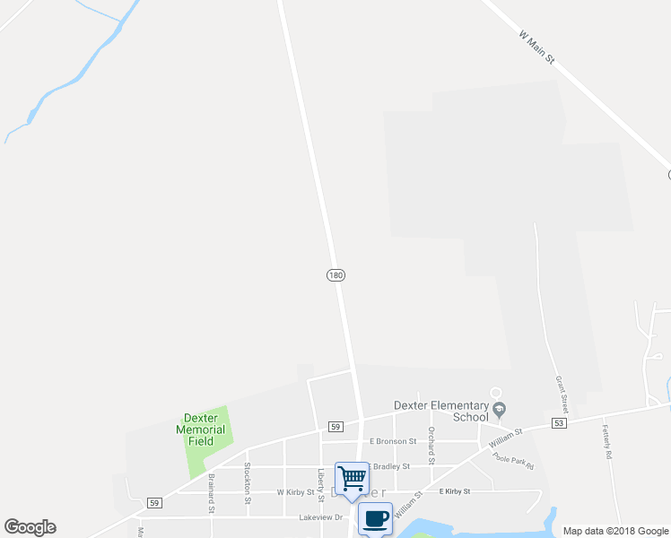 map of restaurants, bars, coffee shops, grocery stores, and more near 756 Brown Street in Dexter