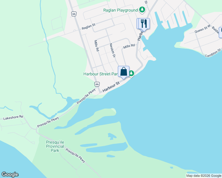 map of restaurants, bars, coffee shops, grocery stores, and more near 181 Harbour Street in Brighton