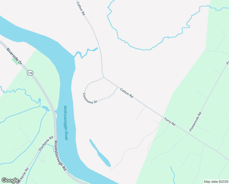 map of restaurants, bars, coffee shops, grocery stores, and more near 9 Commons Drive in Lewiston