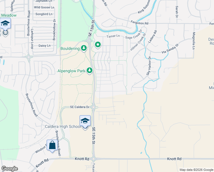 map of restaurants, bars, coffee shops, grocery stores, and more near 20844 Southeast Sunniberg Lane in Bend