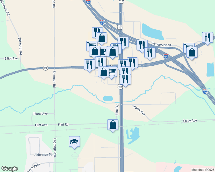 map of restaurants, bars, coffee shops, grocery stores, and more near 203 Buan Street in Tomah