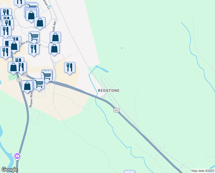 map of restaurants, bars, coffee shops, grocery stores, and more near 311 Redstone Street in Conway