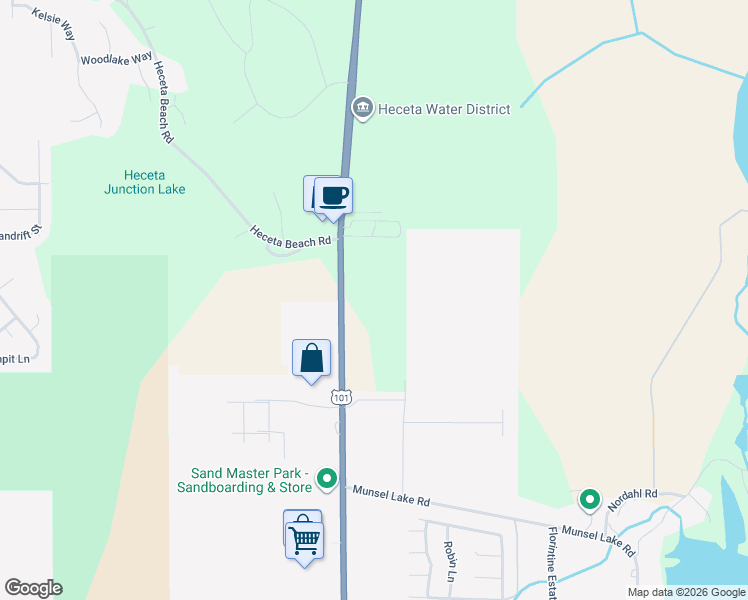 map of restaurants, bars, coffee shops, grocery stores, and more near 87657 U.S. 101 in Florence