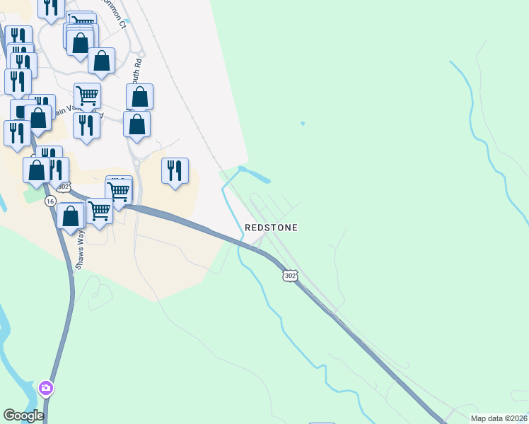map of restaurants, bars, coffee shops, grocery stores, and more near 311 Redstone Street in Conway