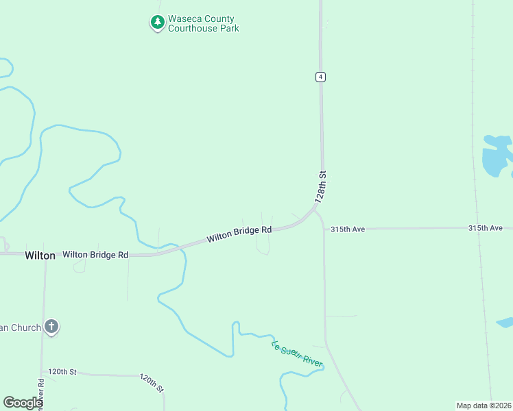 map of restaurants, bars, coffee shops, grocery stores, and more near 12293 Wilton Bridge Road in Waseca