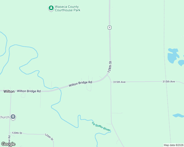 map of restaurants, bars, coffee shops, grocery stores, and more near 12293 Wilton Bridge Road in Waseca