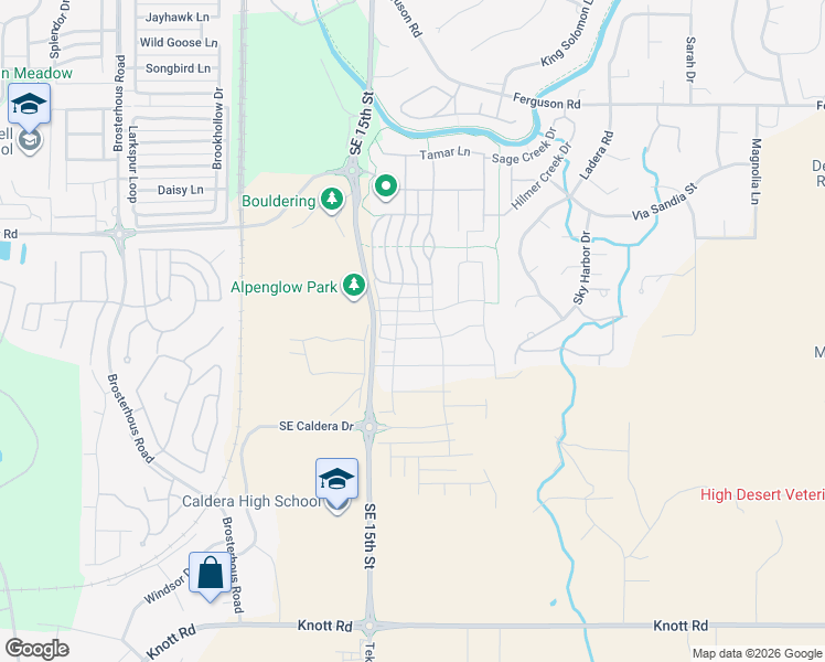 map of restaurants, bars, coffee shops, grocery stores, and more near 20840 Southeast Sunniberg Lane in Bend