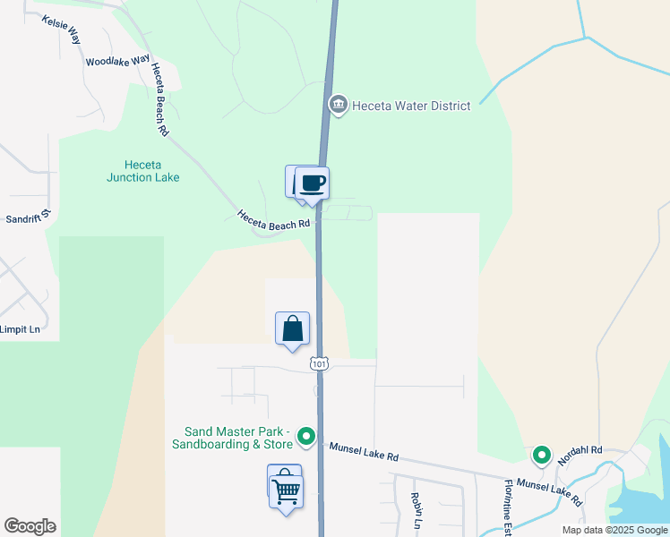map of restaurants, bars, coffee shops, grocery stores, and more near 87669 U.S. 101 in Florence