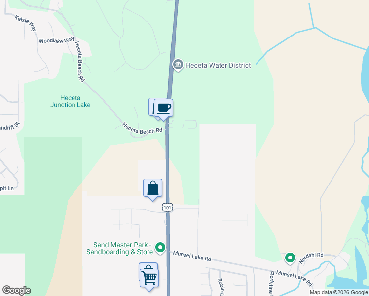 map of restaurants, bars, coffee shops, grocery stores, and more near 87657 U.S. 101 in Florence