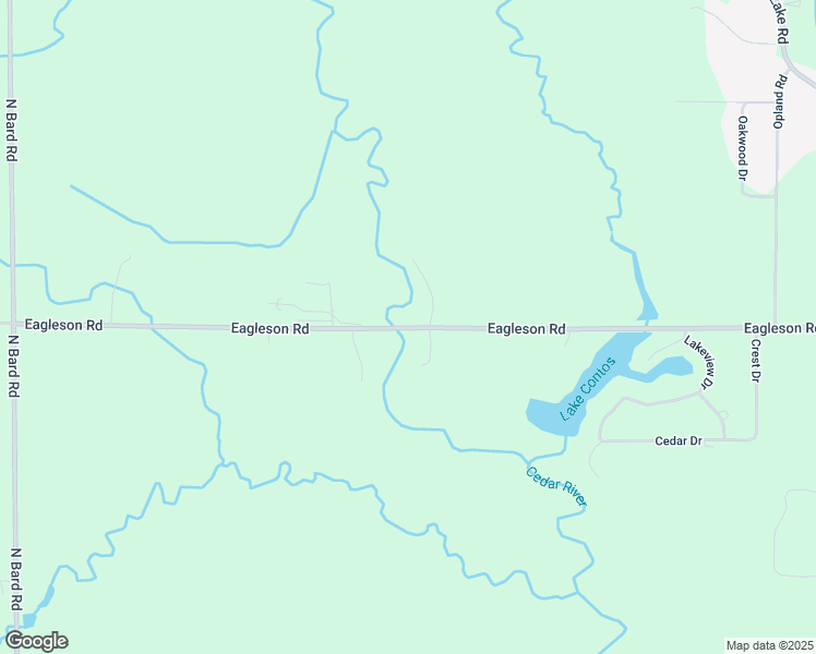 map of restaurants, bars, coffee shops, grocery stores, and more near 4927 Eagleson Road in Gladwin