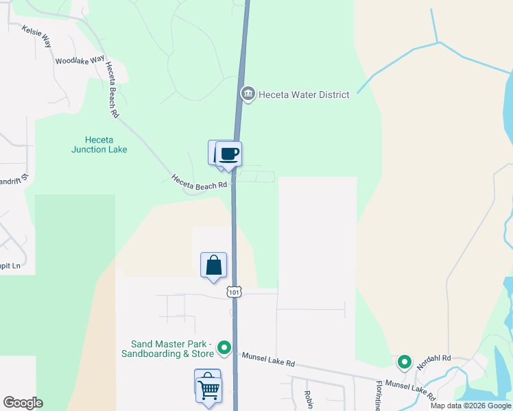 map of restaurants, bars, coffee shops, grocery stores, and more near 87675 U.S. 101 in Florence
