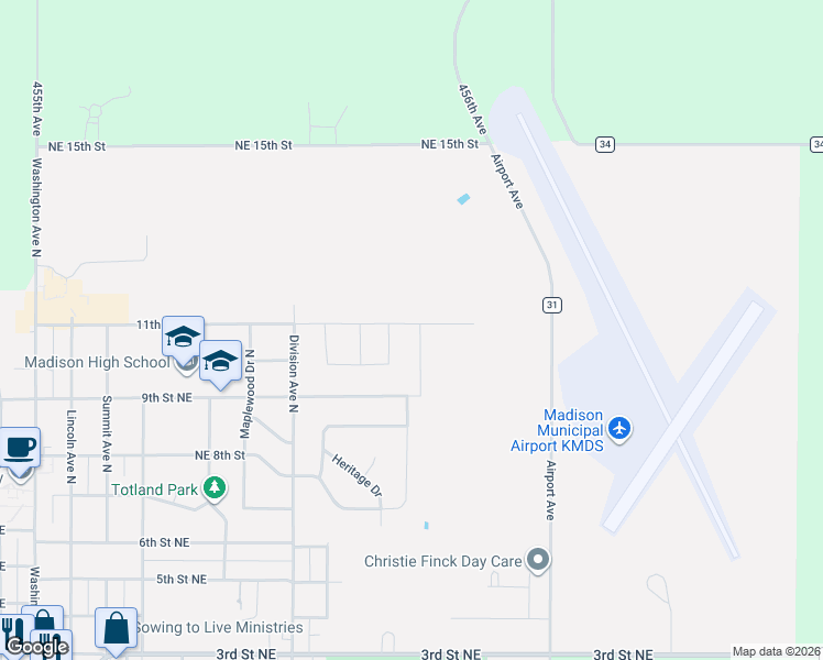 map of restaurants, bars, coffee shops, grocery stores, and more near 1194 Cyber Court in Madison