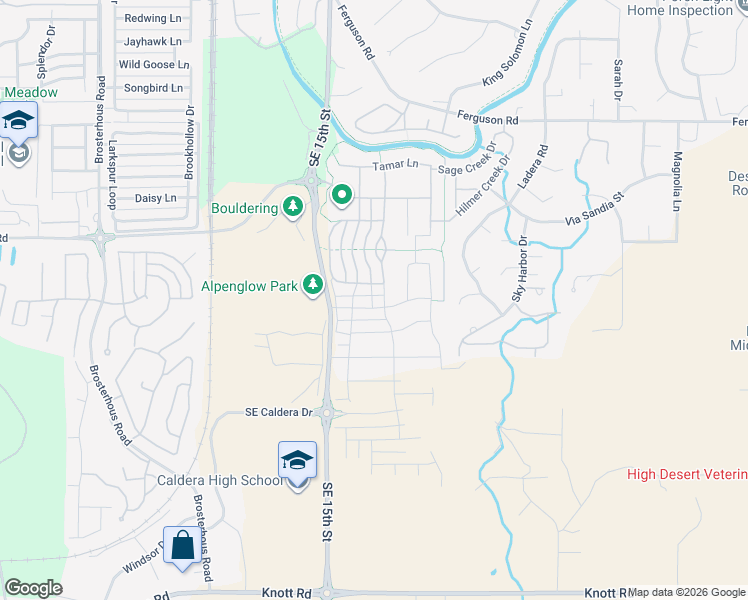 map of restaurants, bars, coffee shops, grocery stores, and more near 61050 Southeast Sydney Harbor Drive in Bend