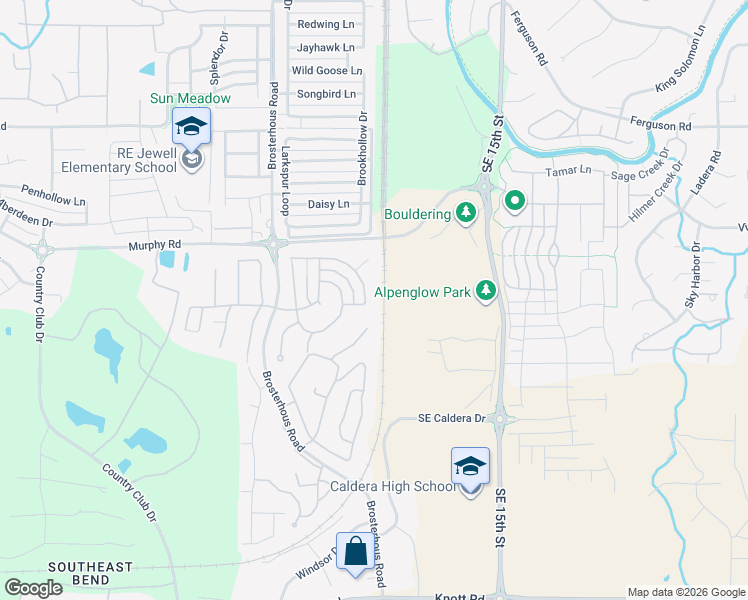 map of restaurants, bars, coffee shops, grocery stores, and more near 20683 Cougar Peak Drive in Bend