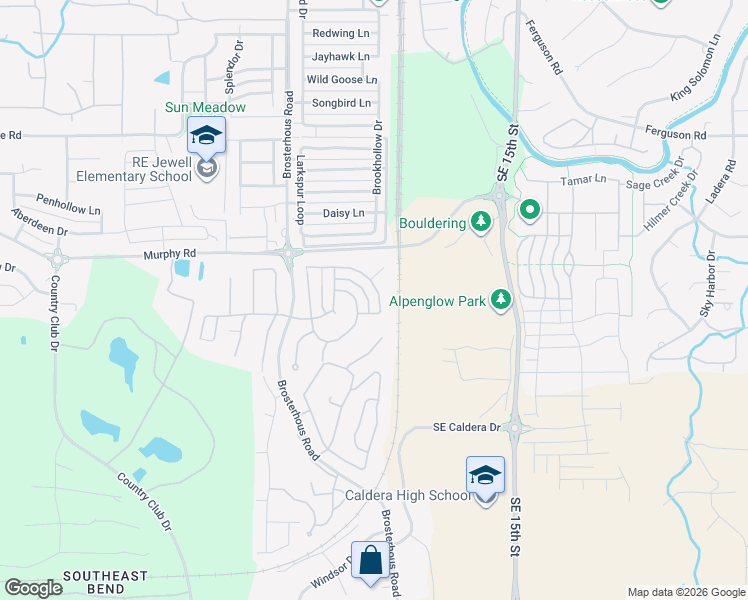map of restaurants, bars, coffee shops, grocery stores, and more near 20683 Cougar Peak Drive in Bend