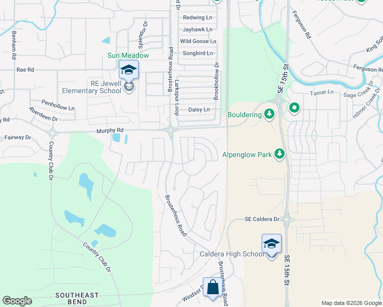 map of restaurants, bars, coffee shops, grocery stores, and more near 61054 Southeast Marble Mountain Lane Bend in Bend