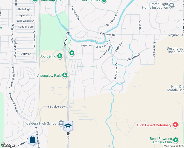 map of restaurants, bars, coffee shops, grocery stores, and more near 61047 Southeast Stari Most Loop in Bend