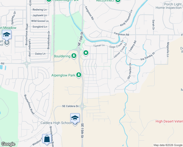 map of restaurants, bars, coffee shops, grocery stores, and more near 61050 Southeast Sydney Harbor Drive in Bend