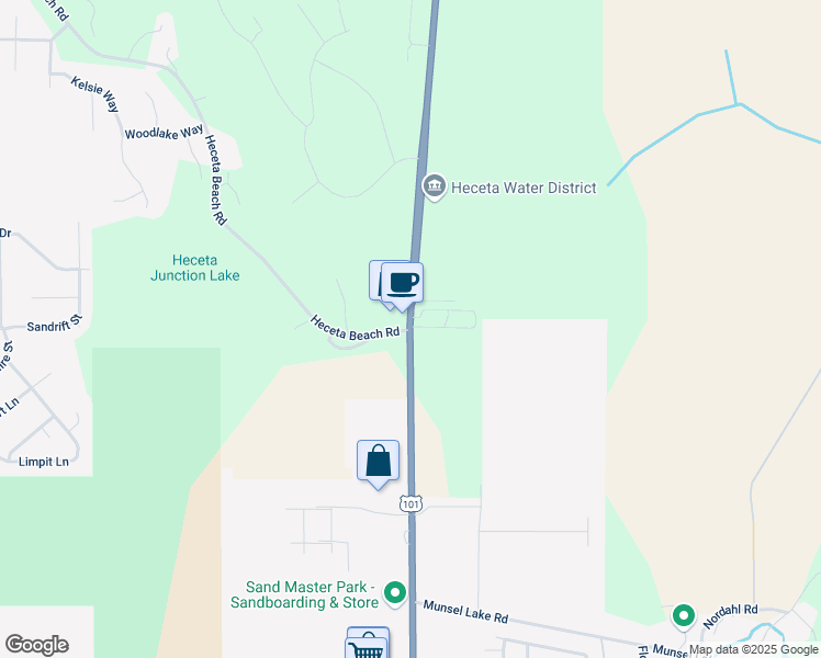 map of restaurants, bars, coffee shops, grocery stores, and more near U.S. 101 in Florence