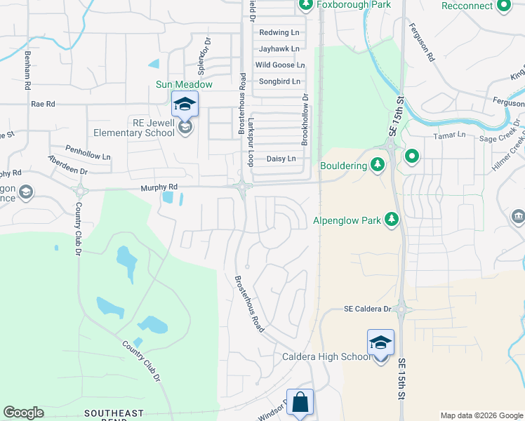 map of restaurants, bars, coffee shops, grocery stores, and more near 61076 Southeast Ruby Peak Lane in Bend